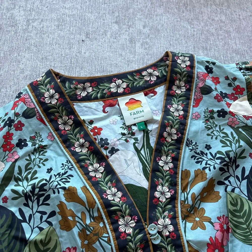 NWOT $415 Farm Rio Bouquet Mini Dress - Picture 2 of 7